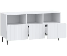 TV staliukas Televizoriaus spintelė su stalčių Balta 102 x 34,5 x 50 cm