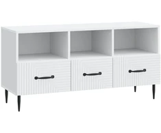 TV staliukas Televizoriaus spintelė su stalčių Balta 102 x 34,5 x 50 cm