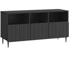 TV staliukas Televizoriaus spintelė su stalčių Juoda 102 x 34,5 x 50 cm