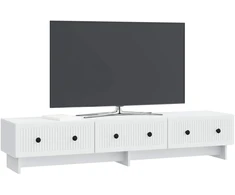 TV staliukas Televizoriaus spintelė su stalčių Balta 147 x 34,5 x 30 cm