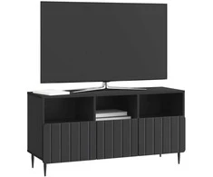 TV staliukas Televizoriaus spintelė su stalčių Juoda 102 x 34,5 x 50 cm
