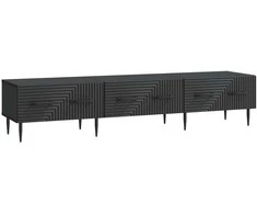 TV staliukas Televizoriaus spintelė su stalčių Juoda 147 x 34,5 x 30 cm