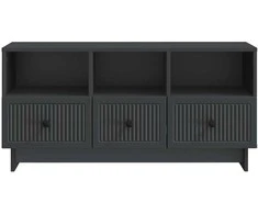 TV staliukas Televizoriaus spintelė su stalčių Juoda 102 x 34,5 x 50 cm