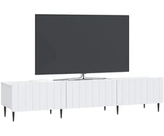 TV staliukas Televizoriaus spintelė su stalčių Balta 147 x 34,5 x 32 cm