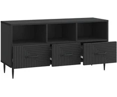 TV staliukas Televizoriaus spintelė su stalčių Juoda 102 x 34,5 x 50 cm
