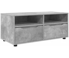 TV staliukas Televizoriaus spintelė su stalčių Betono pilka 100 x 48 x 43 cm