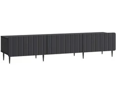 TV staliukas Televizoriaus spintelė su stalčių Juoda 147 x 34,5 x 32 cm
