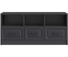 TV staliukas Televizoriaus spintelė su stalčių Juoda 102 x 34,5 x 47 cm