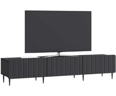 TV staliukas Televizoriaus spintelė su stalčių Juoda 147 x 34,5 x 32 cm