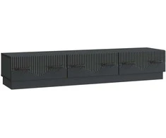 TV staliukas Televizoriaus spintelė su stalčių Juoda 147 x 34,5 x 27 cm