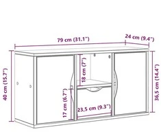 TV staliukas Televizoriaus spintelė su stalčiumi, ODDA, 79x24x40cm