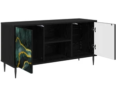 TV staliukas Televizoriaus spintelė WIJHE 102 x 33 x 51 cm Juodojo ąžuolo