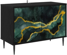TV staliukas Televizoriaus spintelė WIJHE 69 x 33 x 50,5 cm Juodojo ąžuolo