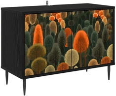 TV staliukas Televizoriaus spintelė ZAANDAM 69 x 33 x 50,5 cm Juodojo ąžuolo