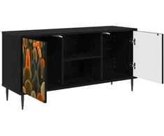 TV staliukas Televizoriaus spintelė ZAANDAM 102 x 33 x 51 cm Juodojo ąžuolo