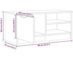 TV staliukas Televizoriaus spintelės, 2vnt., medienos, 80x35x36,5cm, mediena