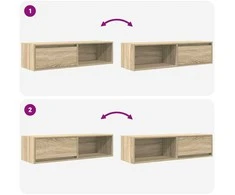 TV staliukas Televizoriaus spintelės, 2vnt., 100x31x25,5 cm, mediena