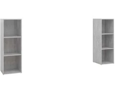 TV staliukas Televizoriaus spintelės, 2vnt., pilkos, 107x35x37cm, MDP
