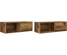 TV staliukas Televizoriaus spintelės, 2vnt., medienos, 80x31x25,5cm, mediena