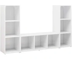 TV staliukas | Televizoriaus spintelė | 3 pcs 37 x 35 x 107.5 cm