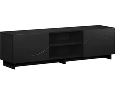 TV staliukas Televizoriaus stovas 140 x 34,5 x 40 cm Juoda Apdirbta mediena