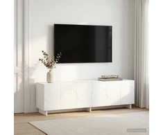 TV staliukas Televizoriaus stovas 140 x 34,5 x 40 cm Balta Apdirbta mediena