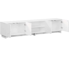 TV staliukas Televizoriaus stovas 180 x 34,5 x 40 cm Balta Apdirbta mediena
