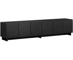 TV staliukas Televizoriaus stovas 179.5 x 34.5 x 40 cm Juoda