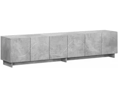 TV staliukas Televizoriaus stovas 179.5 x 34.5 x 40 cm Betono pilka