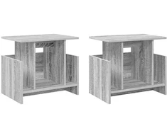 TV staliukas Televizoriaus stovas 2 pcs Pilkas Sonoma 50 x 35 x 45 cm