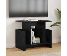TV staliukas Televizoriaus stovas 2 pcs Juodas ąžuolas 50 x 35 x 45 cm