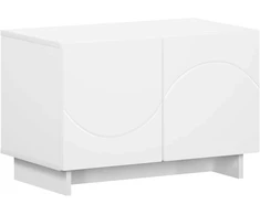 TV staliukas Televizoriaus stovas 60 x 34,5 x 40 cm Balta Apdirbta mediena