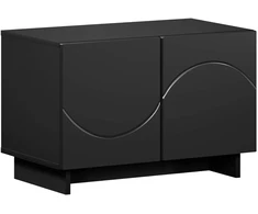TV staliukas Televizoriaus stovas 60 x 34,5 x 40 cm Juoda Apdirbta mediena