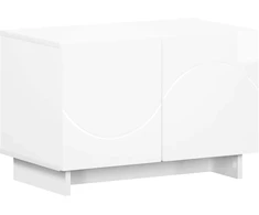 TV staliukas Televizoriaus stovas 60 x 34,5 x 40 cm Itin blizgi balta