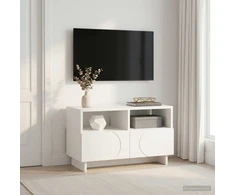 TV staliukas Televizoriaus stovas 60 x 34,5 x 40 cm Balta Apdirbta mediena