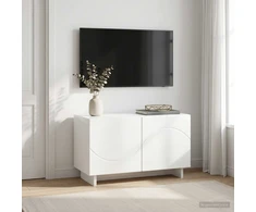 TV staliukas Televizoriaus stovas 60 x 34,5 x 40 cm Itin blizgi balta
