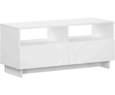 TV staliukas Televizoriaus stovas 90 x 34.5 x 40 cm Balta Apdirbta mediena