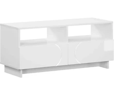 TV staliukas Televizoriaus stovas 90 x 34.5 x 40 cm Itin blizgi balta