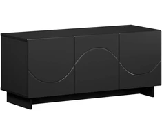 TV staliukas Televizoriaus stovas 90 x 34.5 x 40 cm Juoda Apdirbta mediena