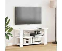 TV staliukas Televizoriaus stovas Balta 100 x 40 x 50 cm