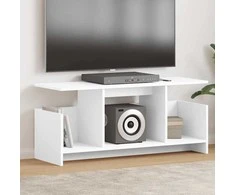 TV staliukas Televizoriaus stovas Balta 102 x 35 x 45 cm Apdirbta mediena