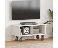 TV staliukas Televizoriaus stovas Balta 68,5 x 35 x 35 cm Apdirbta mediena