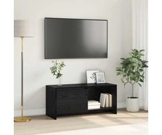 TV staliukas TV spintelių komplektas Juodas ąžuolas 90 x 35 x 40 cm