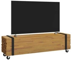 TV staliukas Televizoriaus stovas Ruda 110 x 30 x 30 cm Kieto teka medžio