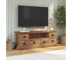 TV staliukas Televizoriaus stovas su stalčių Natūrali 110 x 30 x 40 cm