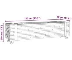 TV staliukas Televizoriaus stovas 110 x 30 x 30 cm Ruda Kieto teka medžio