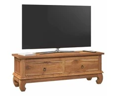 TV staliukas Televizoriaus stovas su stalčių Natūrali 110 x 35 x 40 cm