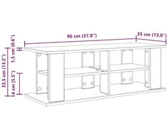 TV staliukas Televizoriaus stovas Senas medis 96 x 35 x 33,5 cm
