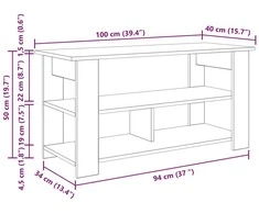 TV staliukas Televizoriaus stovas Sonoma ąžuolas 100 x 40 x 50 cm