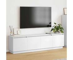 TV staliukas Televizoriaus spintelė 180 x 38 x 49 cm Balta Apdirbta mediena